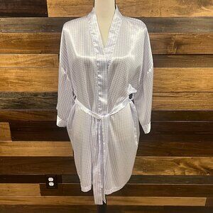 Vintage Body Drama Lavender Houndstooth Robe, Size Medium
